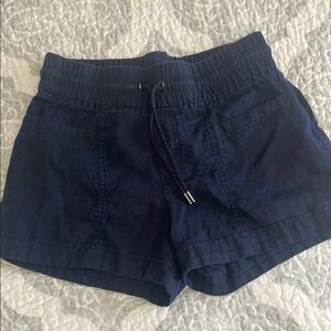 Athleta High Waist Blue Shorts Lightweight Elastic Waist